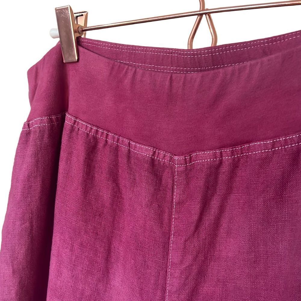 Jones New York 100% Linen Cropped Wide Leg Pants - Picture 4 of 7